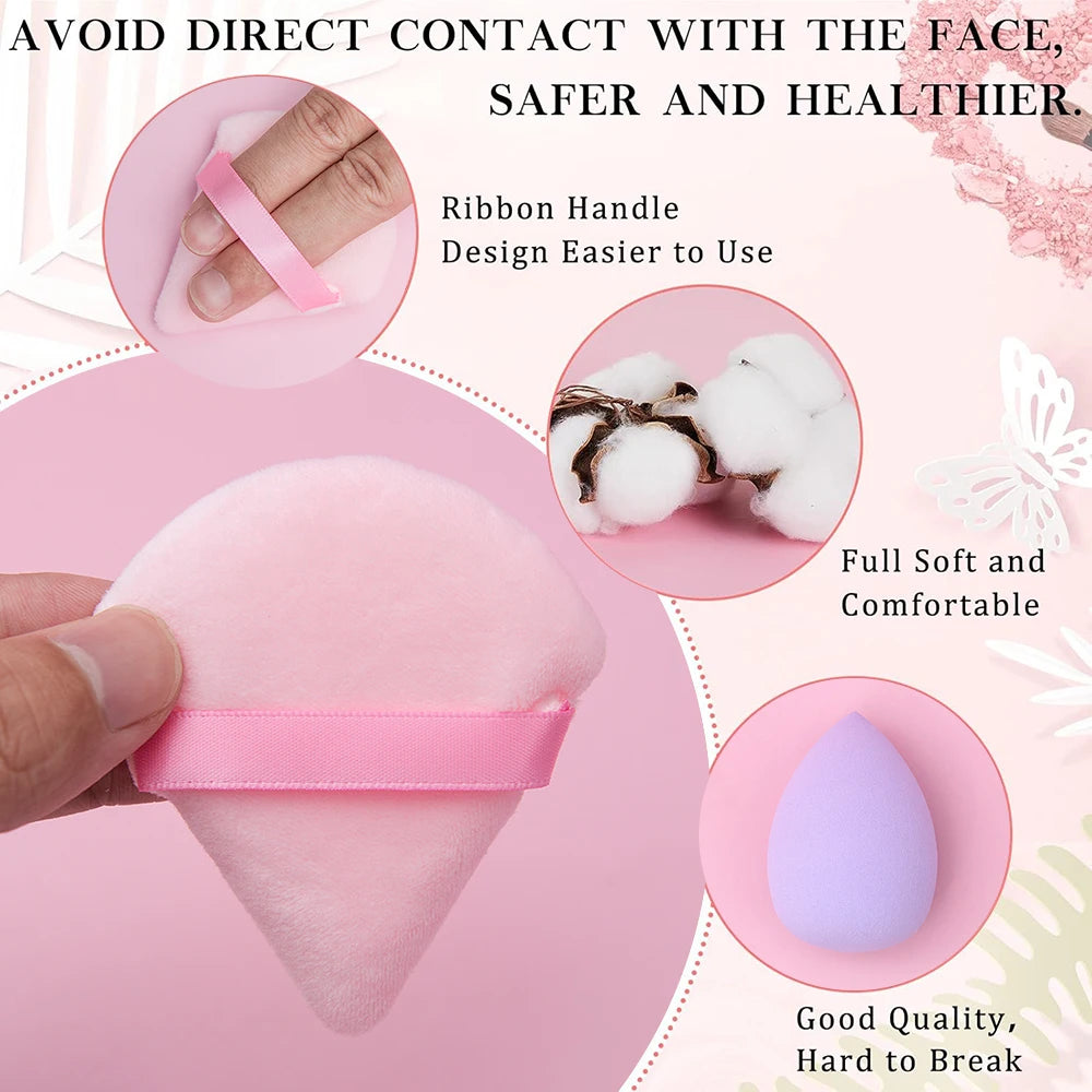 12PCS Makeup Tool Set Size Size Giant Soft Makeup Egg Makeup Powder Suitable for Base Makeup Corner Makeup Setting Novice Makeup