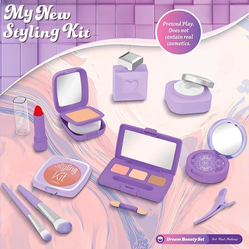 Kids Washable Make Up Makeup Kit for Girl,Pretend Play Cosmetics Toy Simulation Makeup Toys,Play Real Makeup Girls Toys Gift