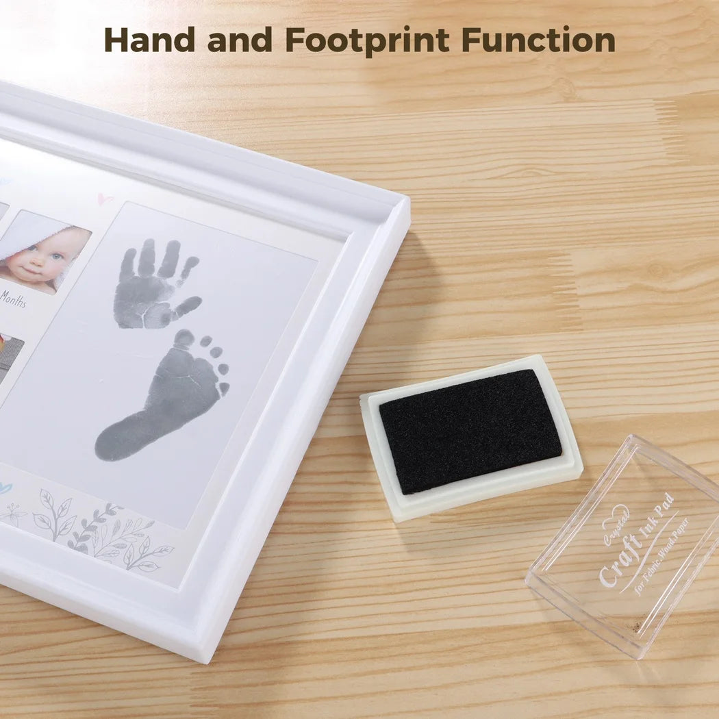 12 Newborn Months Newborn Baby Picture Frame Baby Hand And Footprint Kit My First Year Baby Picture Frame For Photo Memories