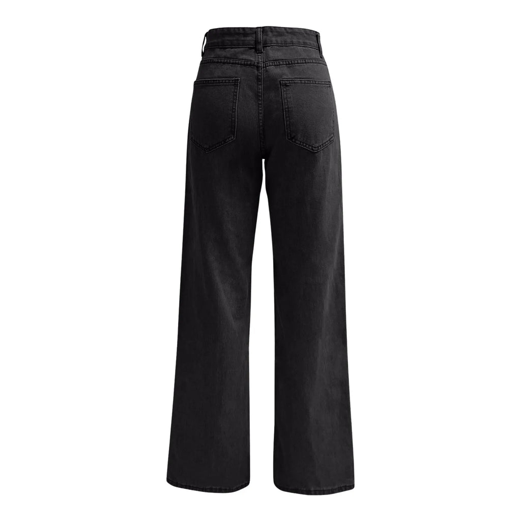 Women's High Waist Washed Women's Jeans Fashionable Versatile Straight Leg Pants Jeans Women Jean Pants Women Jeans Women 2025