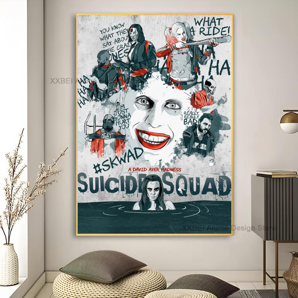 Décoration murale moderne pour la maison, affiches et autocollants H-Harley Cool Quinns, pour chambre à coucher, salle d'activités, bar, art mural à suspendre, peinture décorative