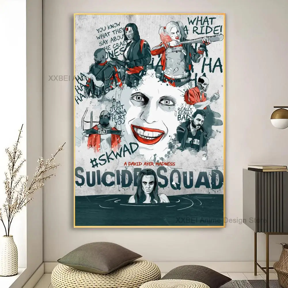 Décoration murale moderne pour la maison, affiches et autocollants H-Harley Cool Quinns, pour chambre à coucher, salle d'activités, bar, art mural à suspendre, peinture décorative