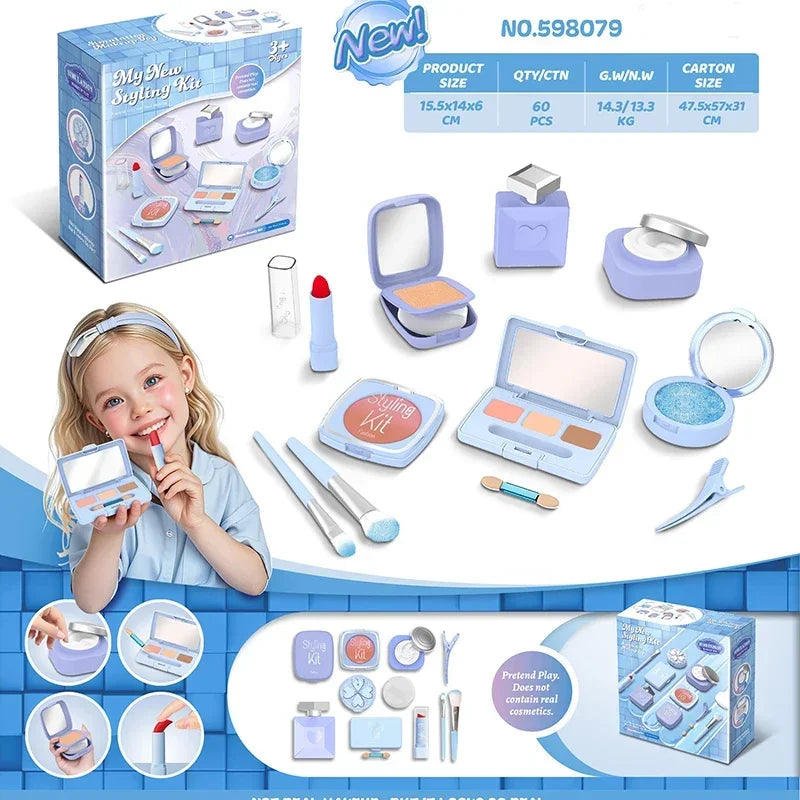 Kids Washable Make Up Makeup Kit for Girl,Pretend Play Cosmetics Toy Simulation Makeup Toys,Play Real Makeup Girls Toys Gift