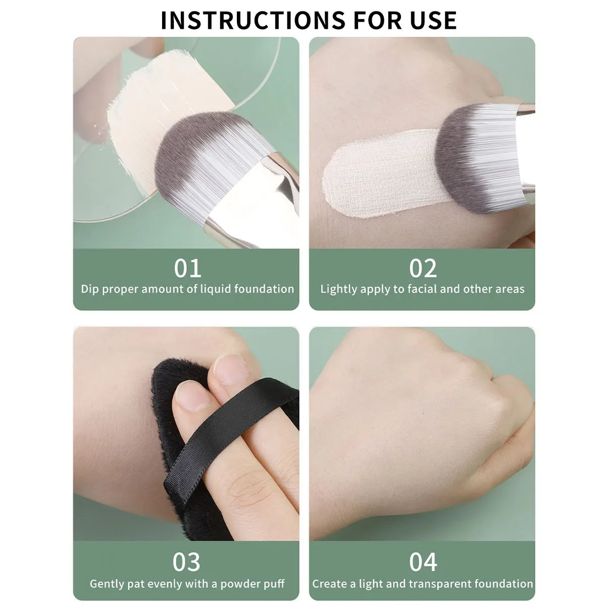 Makeup Brush Tongue Concealer Brushes Face Mask Brushes Portable Professional Foundation Brush Large Cosmetics Soft Base Make Up