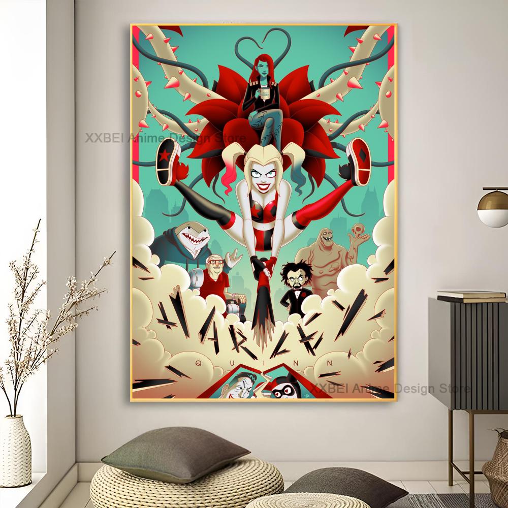 Décoration murale moderne pour la maison, affiches et autocollants H-Harley Cool Quinns, pour chambre à coucher, salle d'activités, bar, art mural à suspendre, peinture décorative