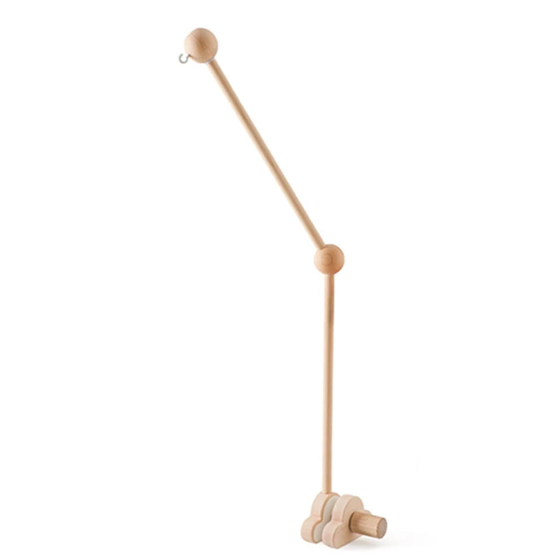 Baby Wooden Bedbell Bracket 0-12 Months Bed Bell Bracket Wooden Mobile Newborn Crochet Bed Bell Hanging Toys Newbaby Rattle Toys