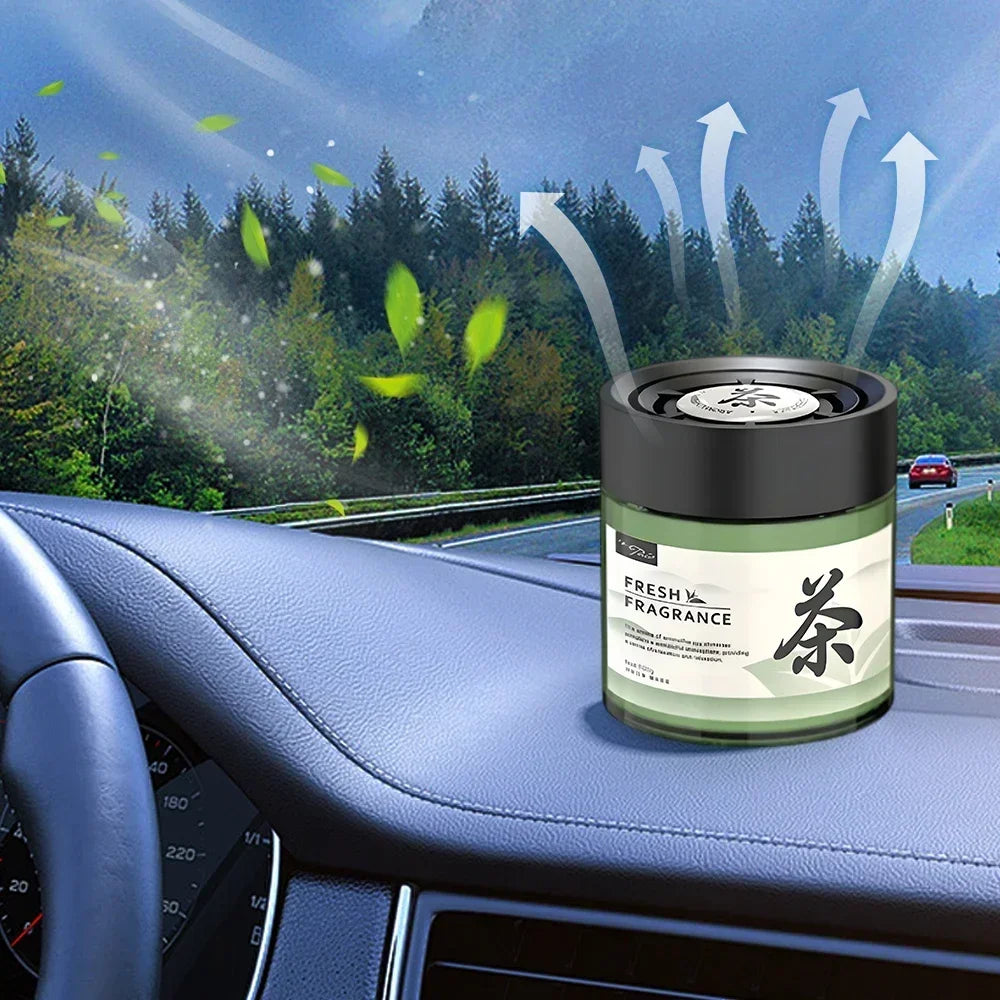 Car Aromatherapy Solid Balm Long Lasting Fragrance Car Dashboard Cup Groove Tea Aroma Ornament Interior Deodorant Air Freshener