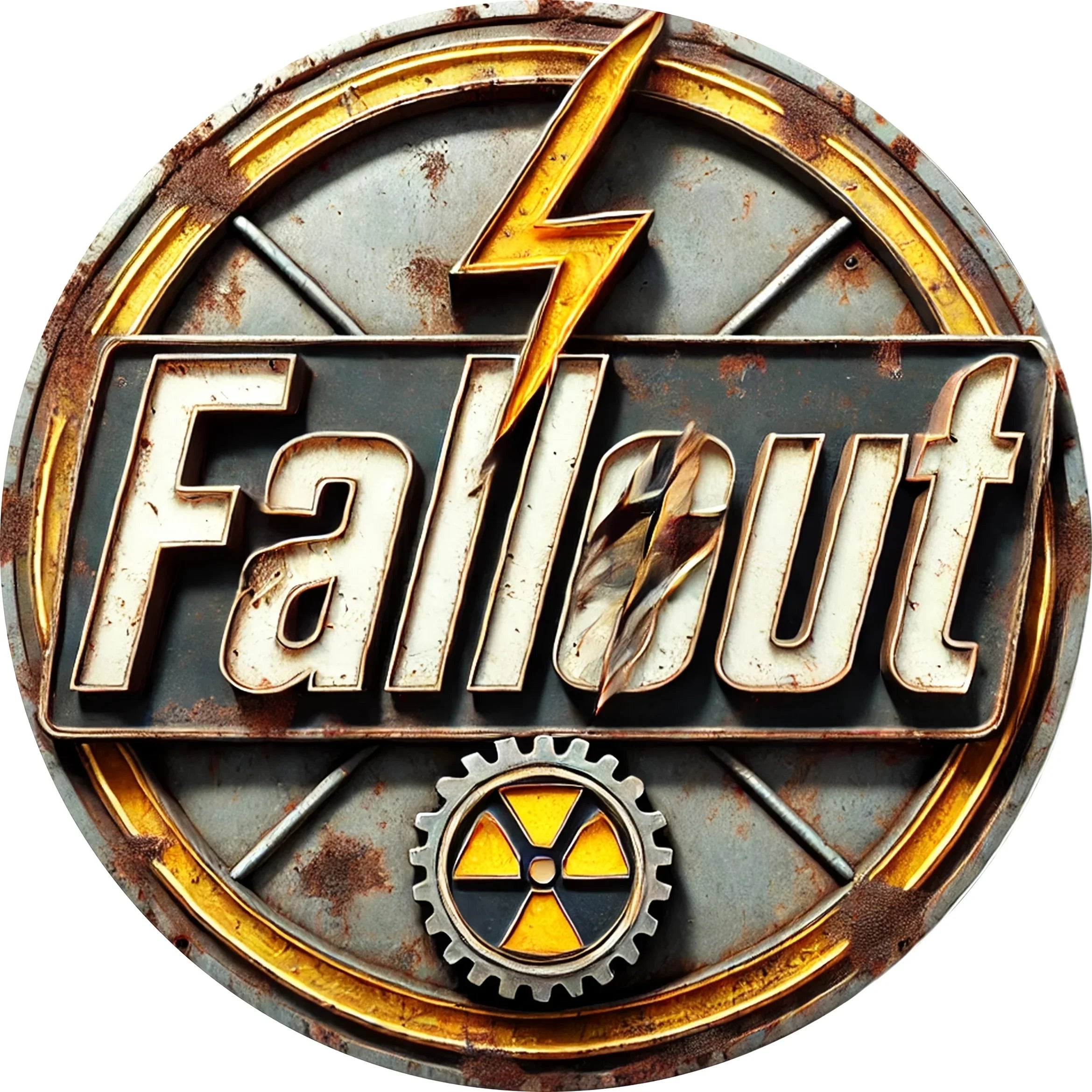 Fallout Retro Wall Art Sign, 8x8inch Durable Metal Plaque for Game Room, Bar Decor - Easy to Hang, Long-Lasting Themed Decor