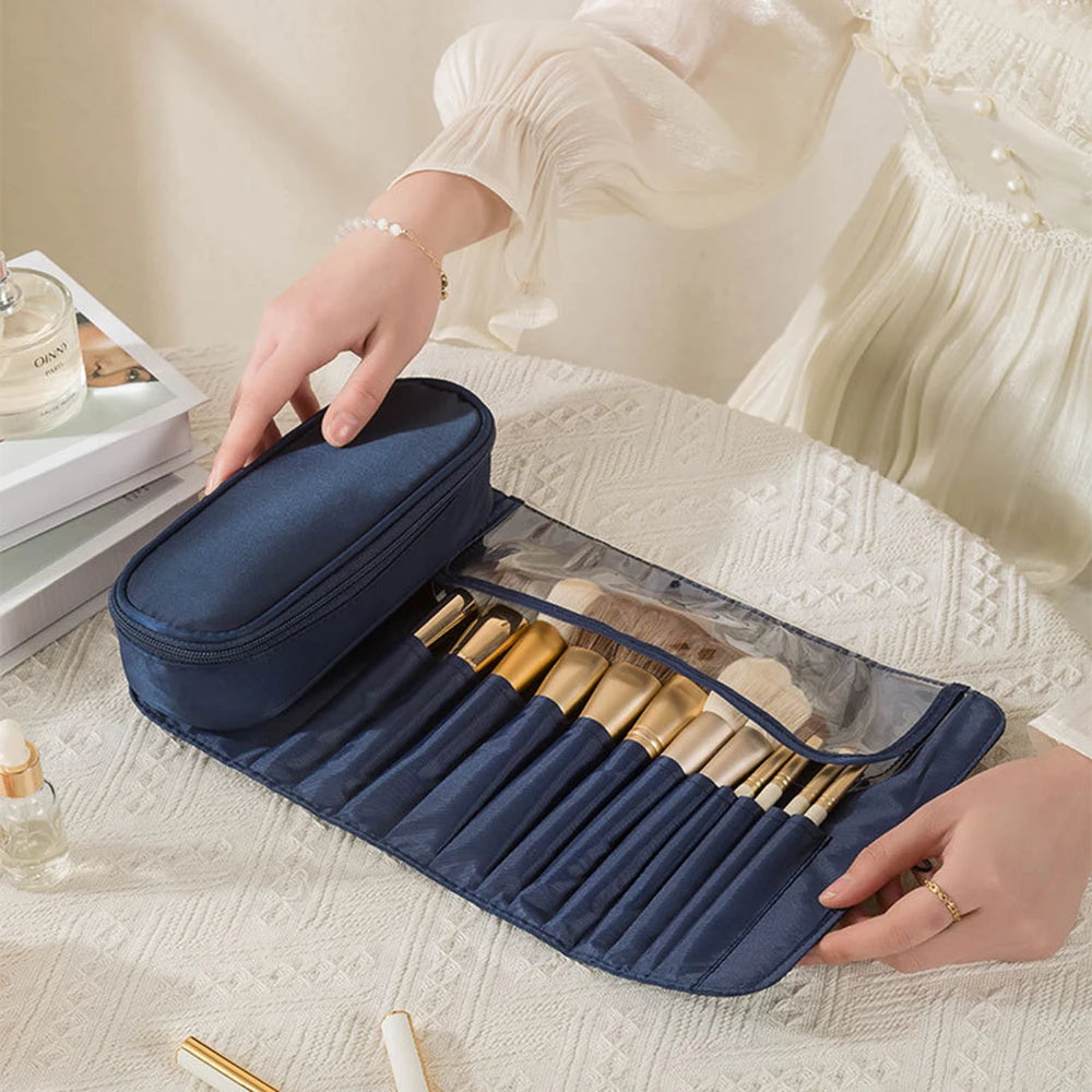 Makeup Brush Storage Bag Multi Functional Folding Professional Makeup Bag Makeup Brush Organizer Travel Makeup Brush Bag