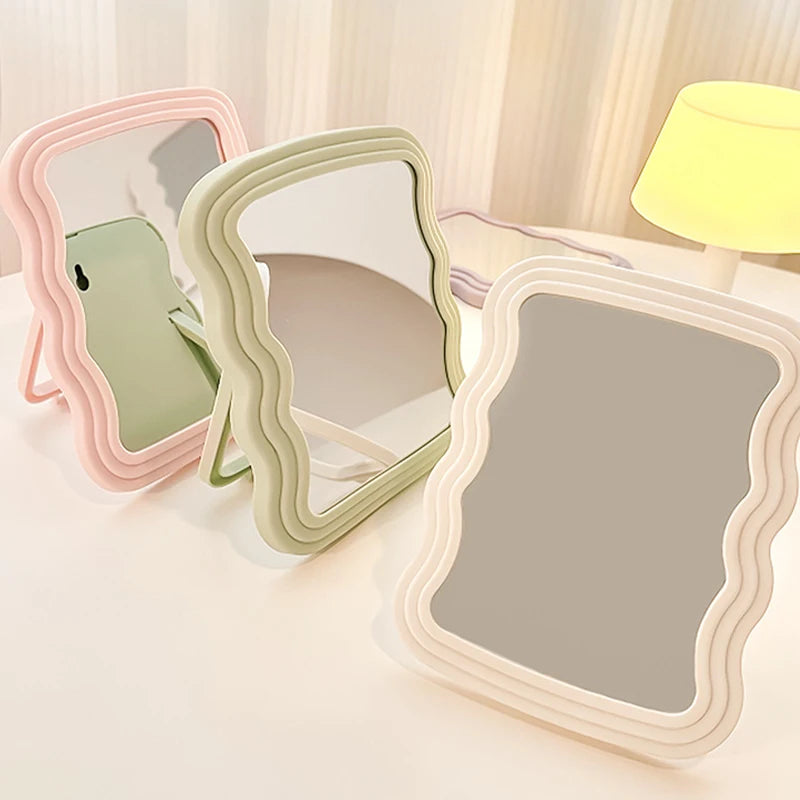 Irregular Makeup Mirrors Desktop Makeup Mirror Ins Cloud Makeup Mirror Aesthetic Room Decor Woman Makeup Supplies