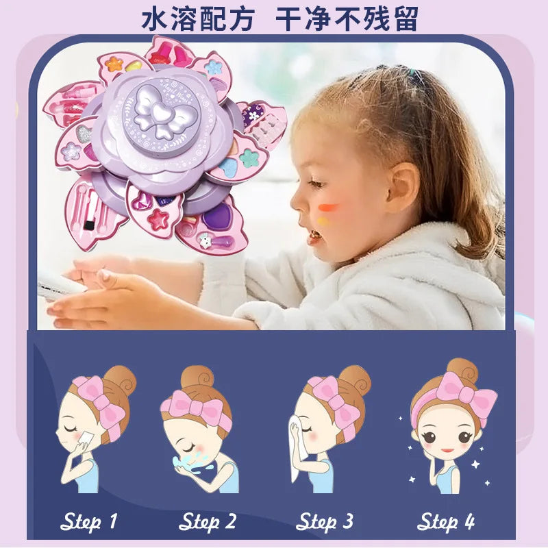 Children'S Cosmetics Toy Set Girl Makeup Box Playing House Toys Girl Makeup Princess Makeup Box Children'S Simulated Makeup Tool