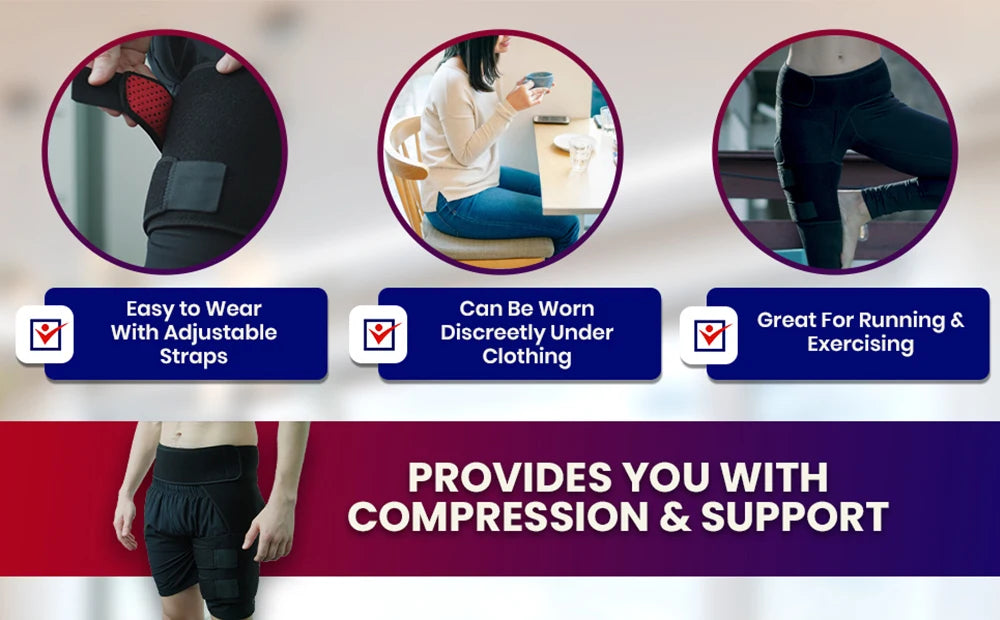 1PC Hip Support Belt Groin Support Sciatica Pain Relief Thigh Strap Compression Brace Joints Groin Arthritis Hip Protective Belt