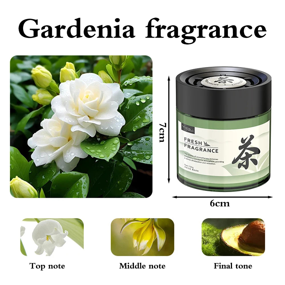 Car Aromatherapy Solid Balm Long Lasting Fragrance Car Dashboard Cup Groove Tea Aroma Ornament Interior Deodorant Air Freshener