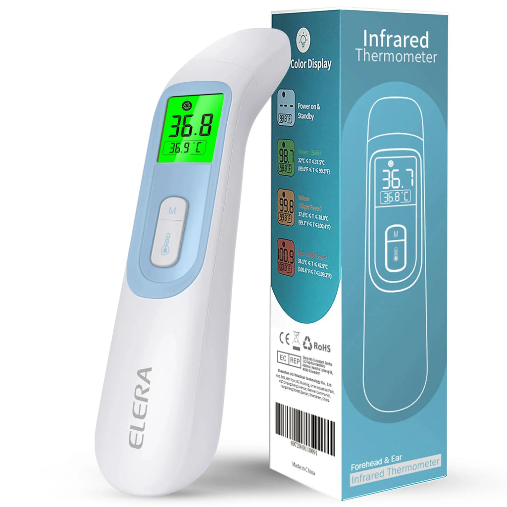 ELERA Infrared Digital Thermometer Forehead Ear Body Fever Termometre Medical Non-contact Temperature Measurement Device