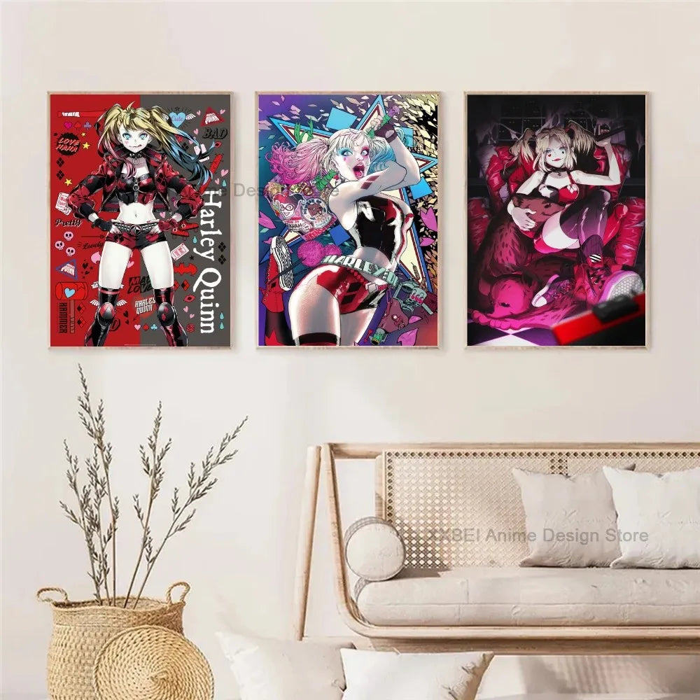 Décoration murale moderne pour la maison, affiches et autocollants H-Harley Cool Quinns, pour chambre à coucher, salle d'activités, bar, art mural à suspendre, peinture décorative