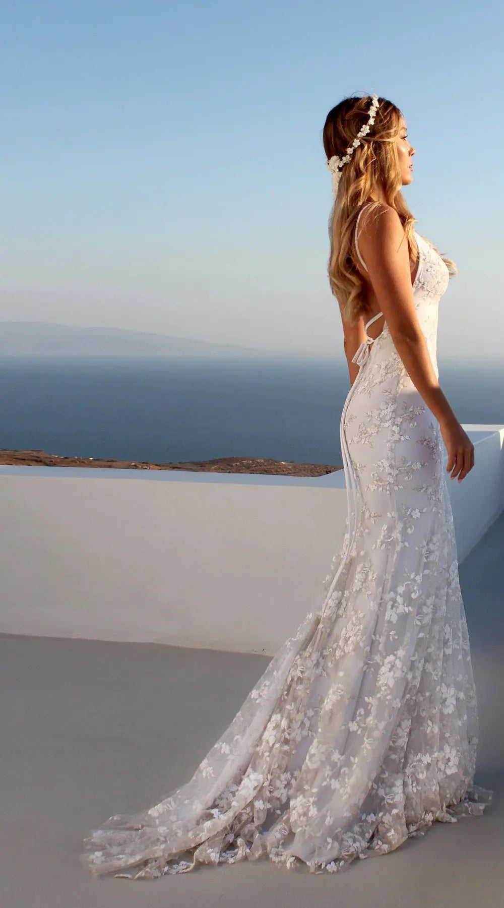 Women Party Long Dress Autumn Winter White Sexy Lace Dress V Neck Backless Lace Up Maxi Bodycon Dresses Vestidos Verano 2023 New