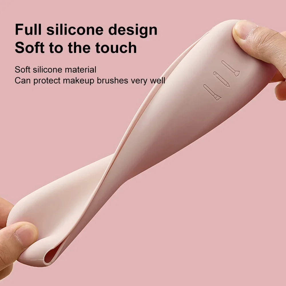Makeup Bag Makeup Brush Pouch Cosmetic Organizer Travel Holder Storage Brush Case Brush Makeup Bag Pouch Silicon Makeup Bag