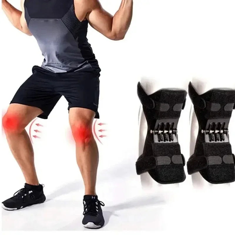 1 Pcs Knee Protection Booster Power Support Knee Pads Powerful Rebound Spring Force Sports Reduces Soreness Cold Leg Protection