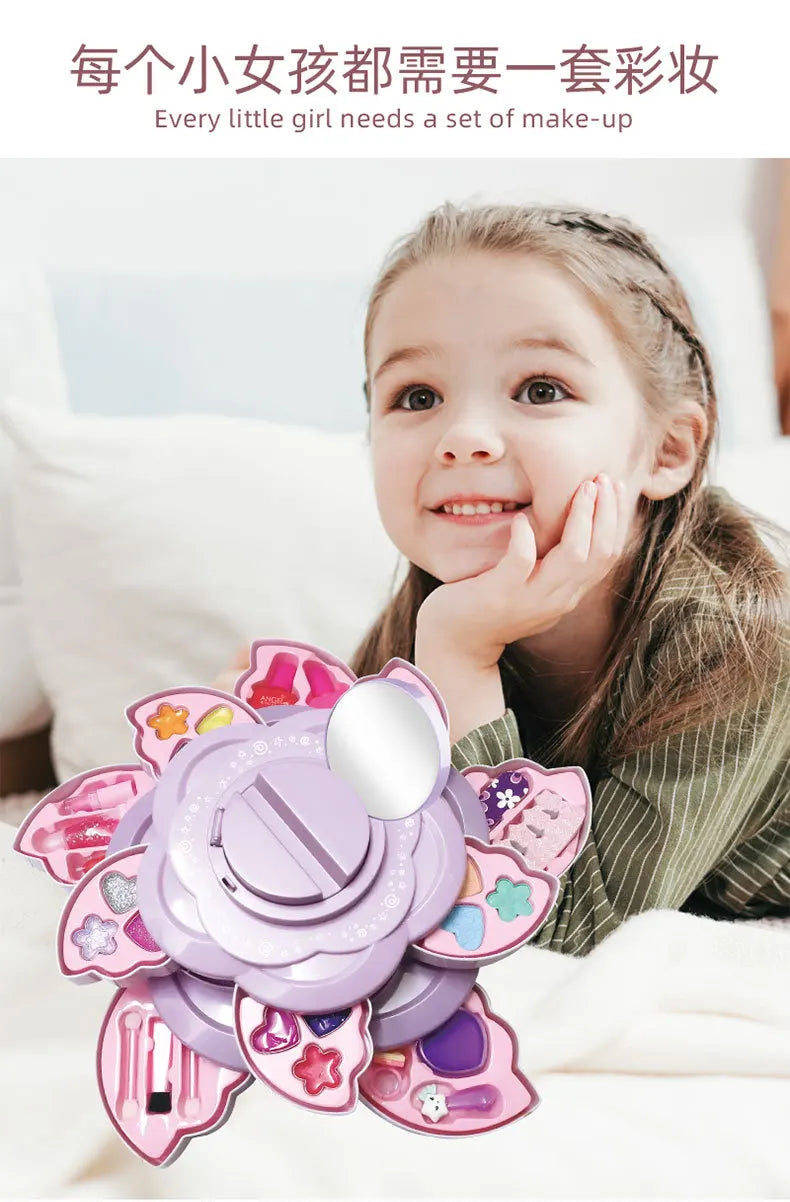 Children'S Cosmetics Toy Set Girl Makeup Box Playing House Toys Girl Makeup Princess Makeup Box Children'S Simulated Makeup Tool