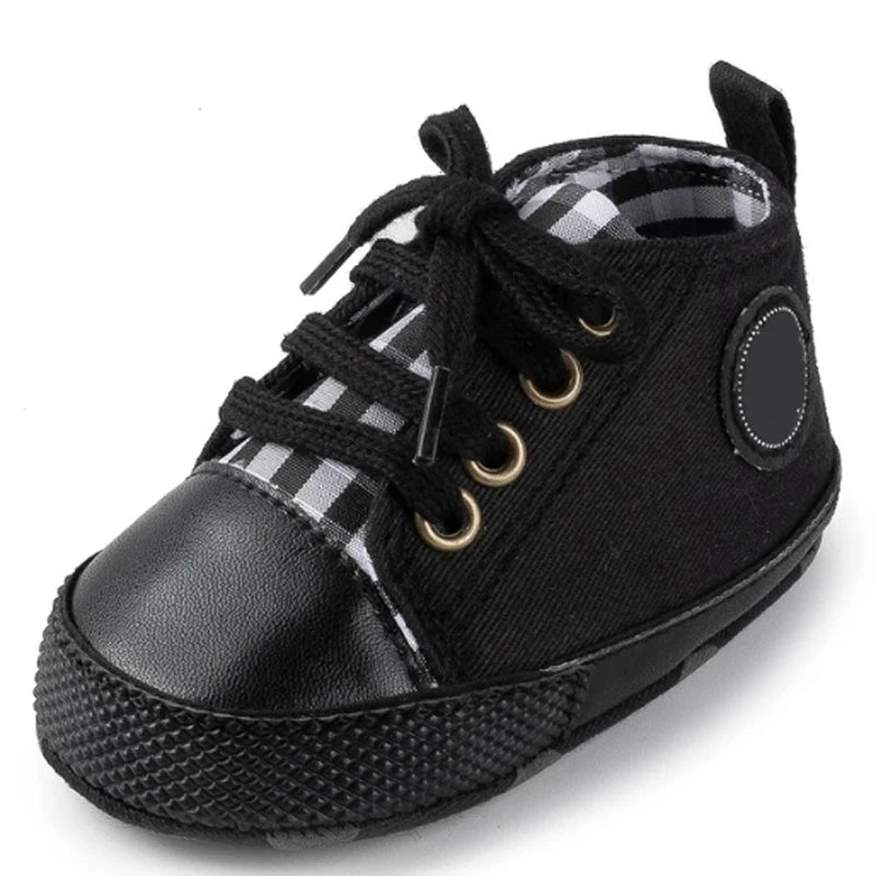 Chaussures bébé garçon fille, baskets classiques en toile décontractées, semelle souple, antidérapantes, pour nouveau-né, premier pas, D2486