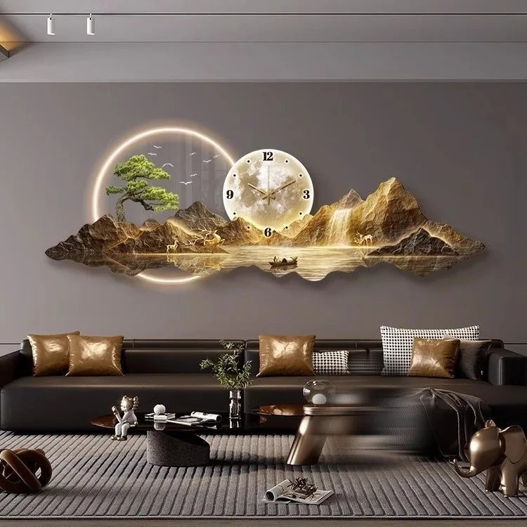 Fashion Luxury Wall Watch Led Metal Wall Art Cute Design Large Nordic Aesthetic Wall Clocks Creative Saat Ornaments Home Decor