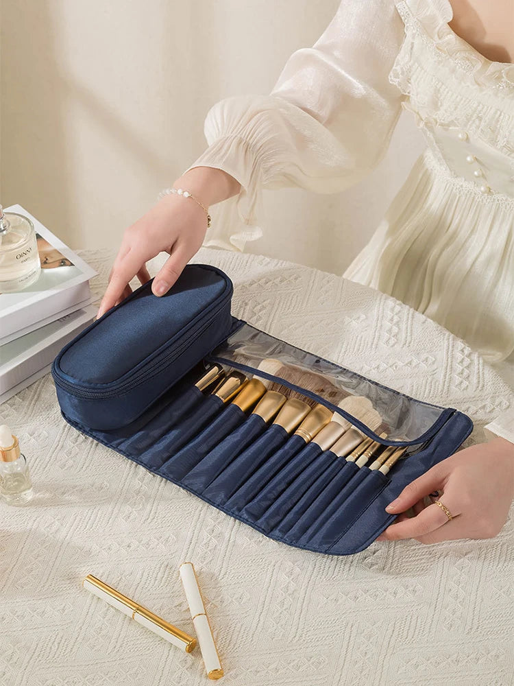 Makeup Brush Storage Bag Multi Functional Folding Professional Makeup Bag Makeup Brush Organizer Travel Makeup Brush Bag