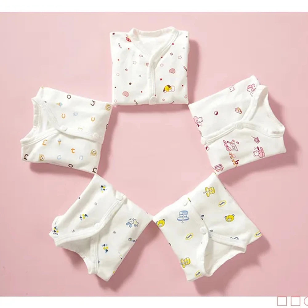 Vêtements pour bébés de 0 à 3 mois, sous-vêtements pour nouveau-nés, motif dessin animé, en coton, boutons, haut à manches longues et pantalon long pour filles et garçons