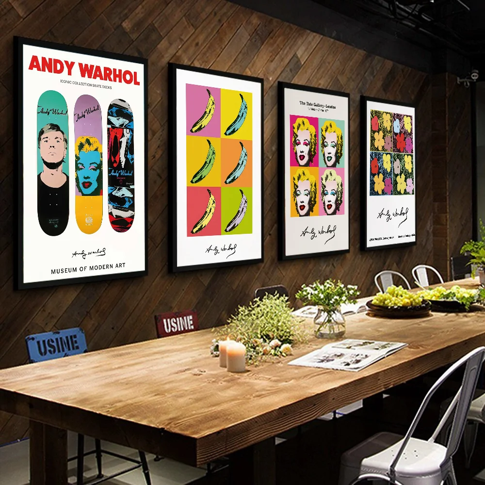A-Andy W-Warhol Classic Vintage Posters HD Quality Wall Art Retro Posters for Home Room Wall Decor