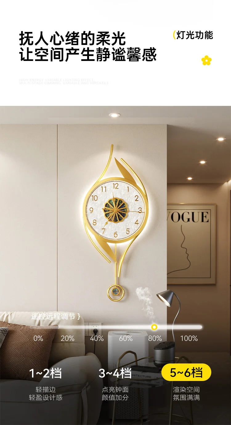 Art Mural Wall Clocks Led Modern Interior Luxury Restaurant Minimalist Wall Watch Large Nordic Fashion Horloge Room Decorations