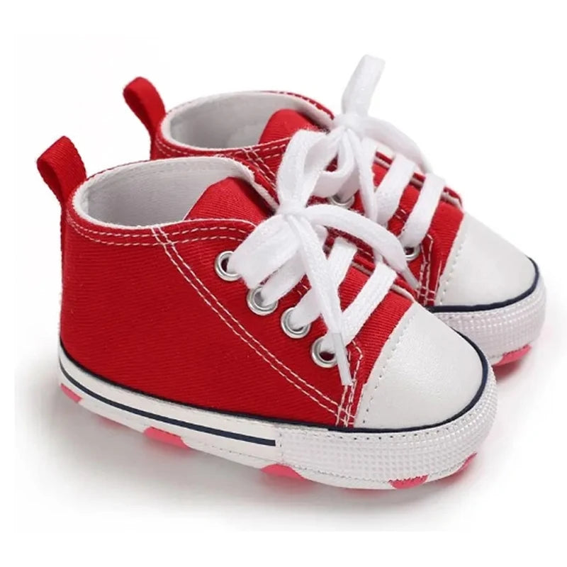 Chaussures bébé garçon fille, baskets classiques en toile décontractées, semelle souple, antidérapantes, pour nouveau-né, premier pas, D2486