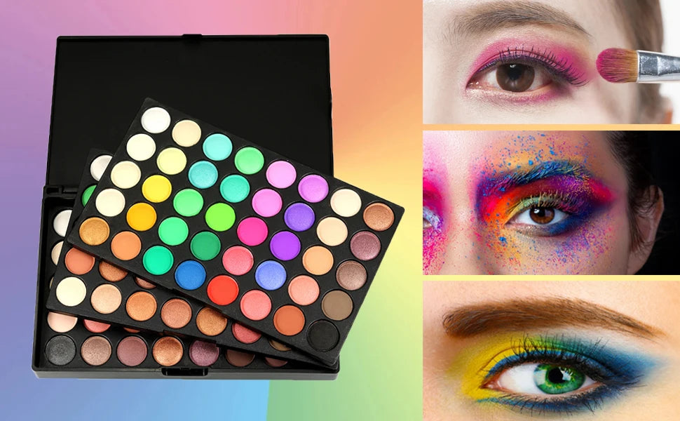 Palette de 120 fards à paupières nudes, imperméables, pailletés, mats, pigmentés, poudre compacte, brillants, cosmétiques