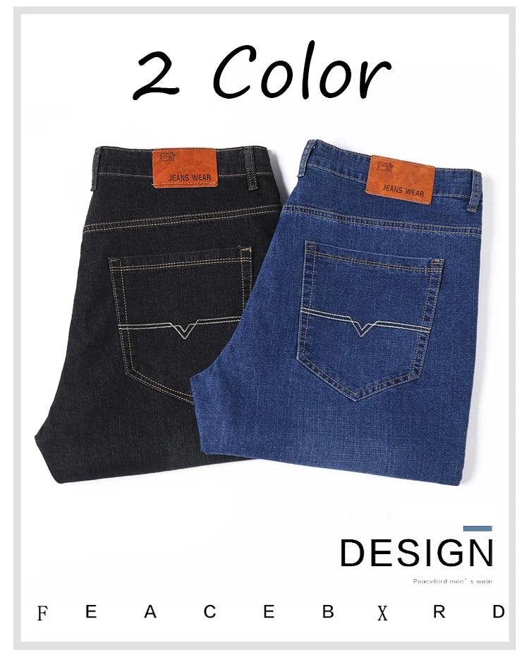 Jeans pour hommes grandes tailles 28-50, tissu denim, pantalons grande taille pour personnes en surpoids de 45 à 150 kg, jeans Hombre, jeans à jambe large, pantalon homme