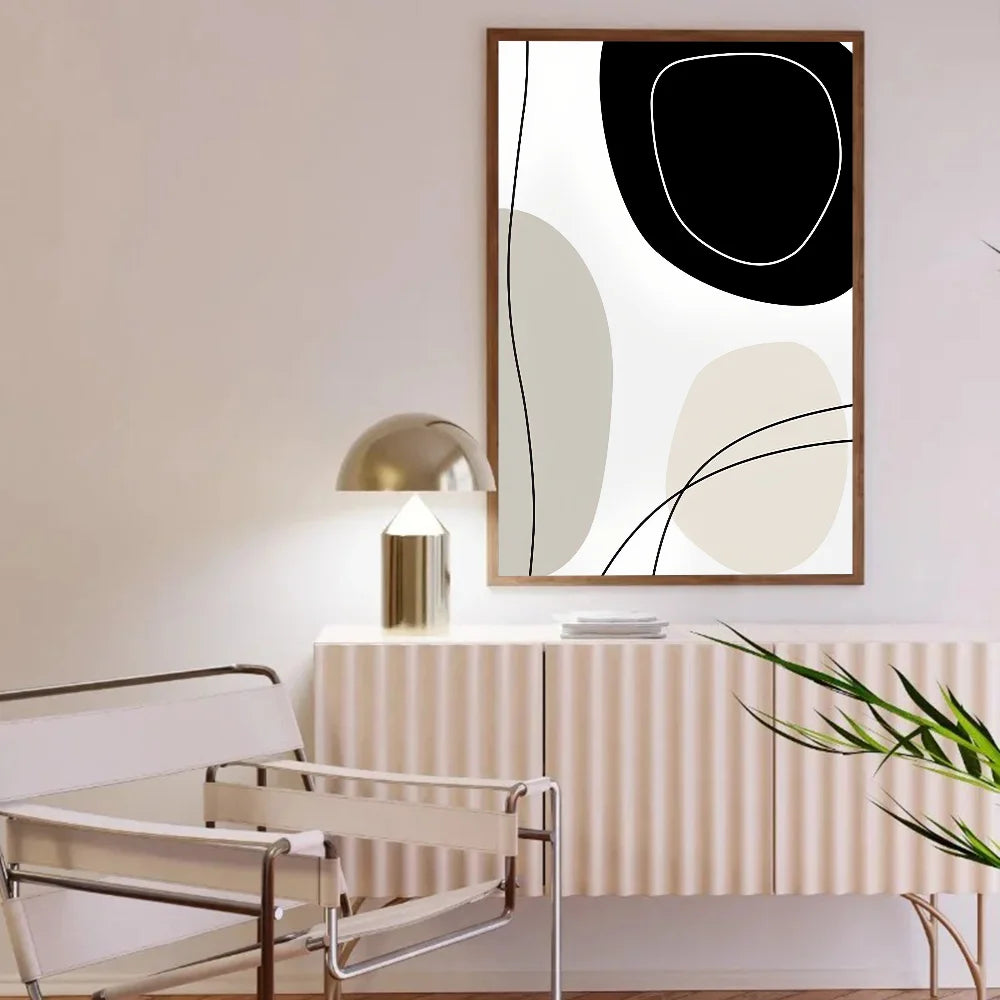 Abstract Bohemian Wall Art Poster Boho Poster Self-adhesive Art Waterproof Paper Sticker Coffee House Bar Room Wall Decor