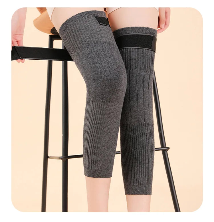 1 Pair Thermal Cashmere Knee Leg Warmers Stretchy Knee Brace Winter Warm Leg Sleeves Kneepads Muscle Joint Care Knee Support Pad