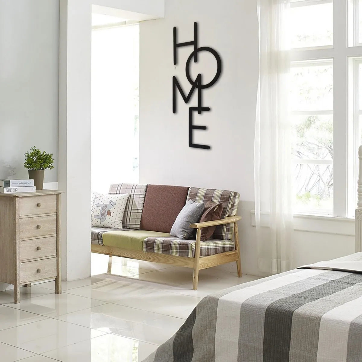 Panneau mural en bois « Home », décoration rustique artisanale, décoration murale de salon de ferme, cadeau de pendaison de crémaillère ou de mariage