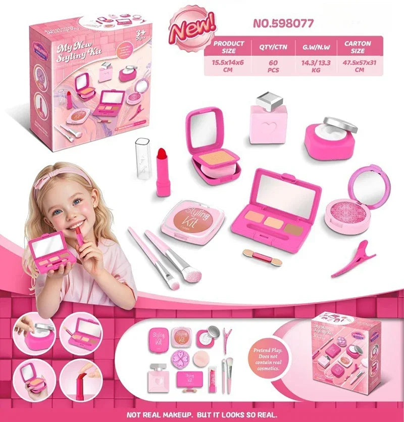 Kids Washable Make Up Makeup Kit for Girl,Pretend Play Cosmetics Toy Simulation Makeup Toys,Play Real Makeup Girls Toys Gift