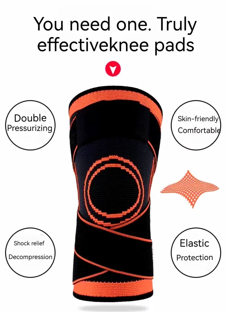 1PC Knee Brace Compression Knit Knee Pad For Sports Quickly Absorb Perspiration Keep Knees Warm Knee Boosters Breathable Support