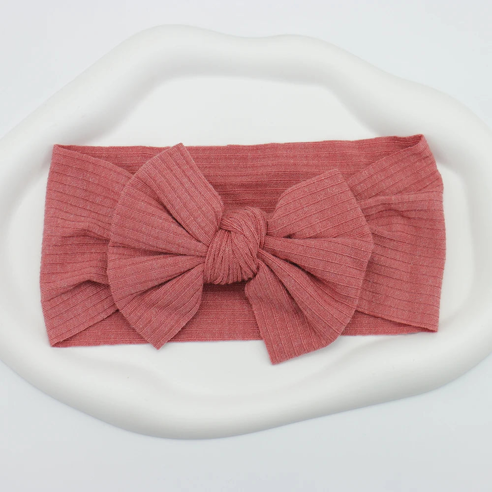 3Pcs/Lot Knit Baby Headband Bow Newborn Elastic Soft Nylon Headbands For Baby Girl Turban Infant Hair Accessories Kids Headwear