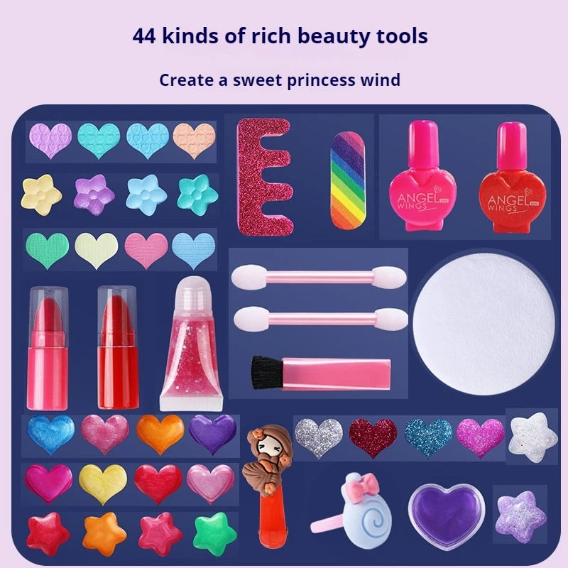 Children'S Cosmetics Toy Set Girl Makeup Box Playing House Toys Girl Makeup Princess Makeup Box Children'S Simulated Makeup Tool