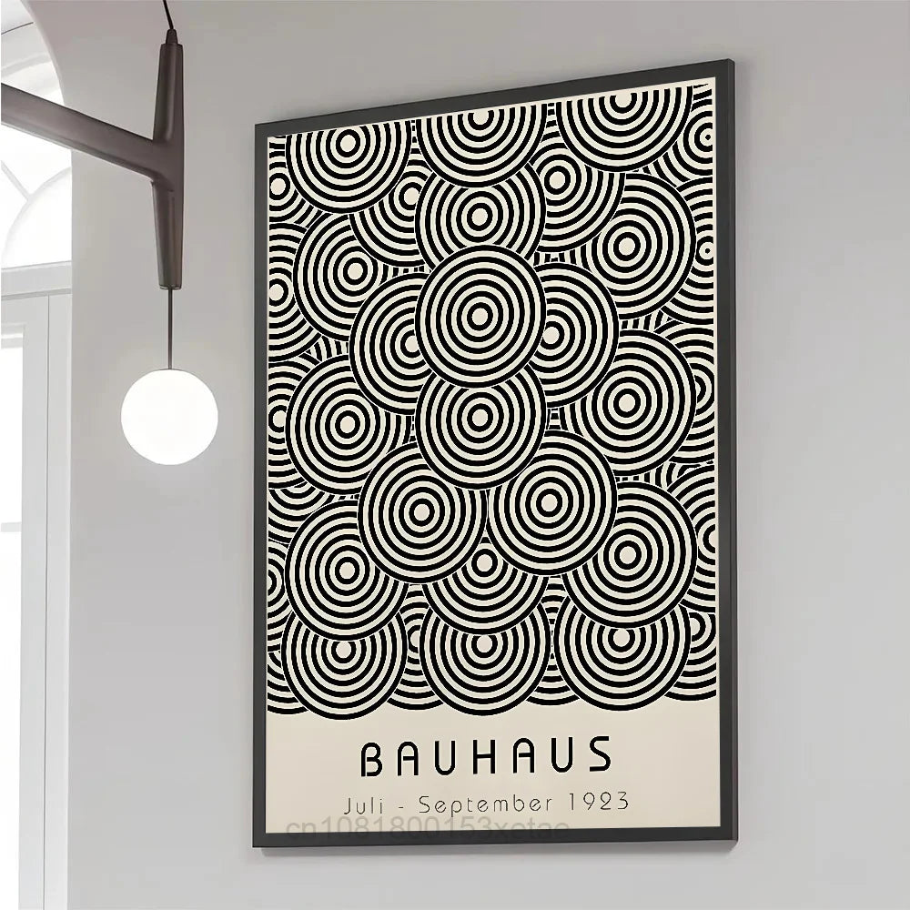 Abstract Bauhaus Style Geometric Wall Art  Poster Paper Print Home Bedroom Entrance Bar Cafe Art Painting Decoration