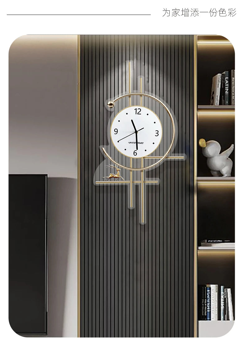 Horloge murale en métal pour salle de bain, salon, design xénomorphe, montre murale créative et tendance, motif paon, décoration de chambre