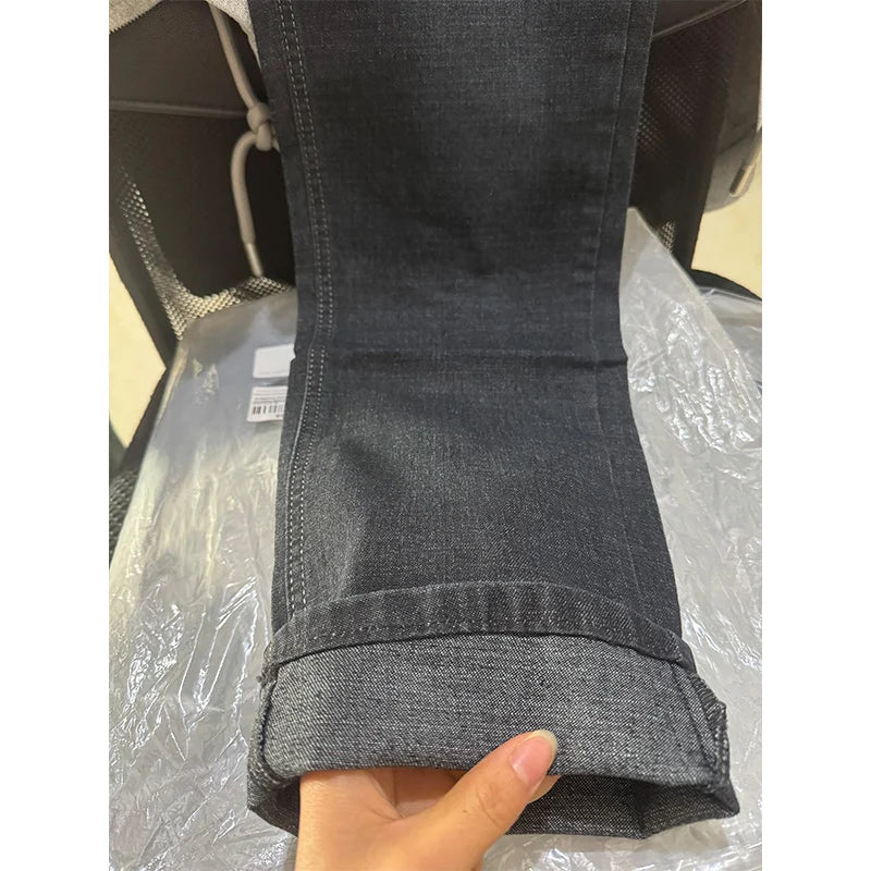 28-40 2024 Autumn/Winter New Men's Jeans High Quality Elastic Thickened Durable Pants with Washed Technology Denim Pants