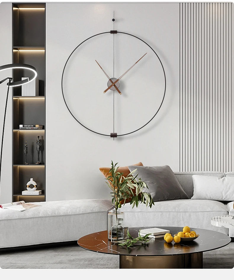 Interior Art Mural Wall Clocks Modern Round Fashion Design Wall Watch Nordic Restaurant Relogio De Parede Living Room Decoration
