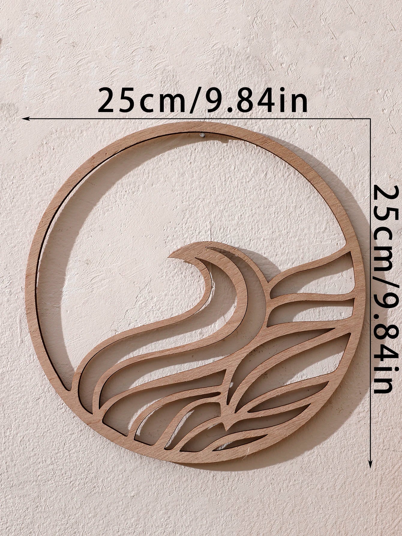 Décoration murale en bois naturel - Éléments de design (feu, eau, terre, air) Décoration murale suspendue en bois Accent mural bohème