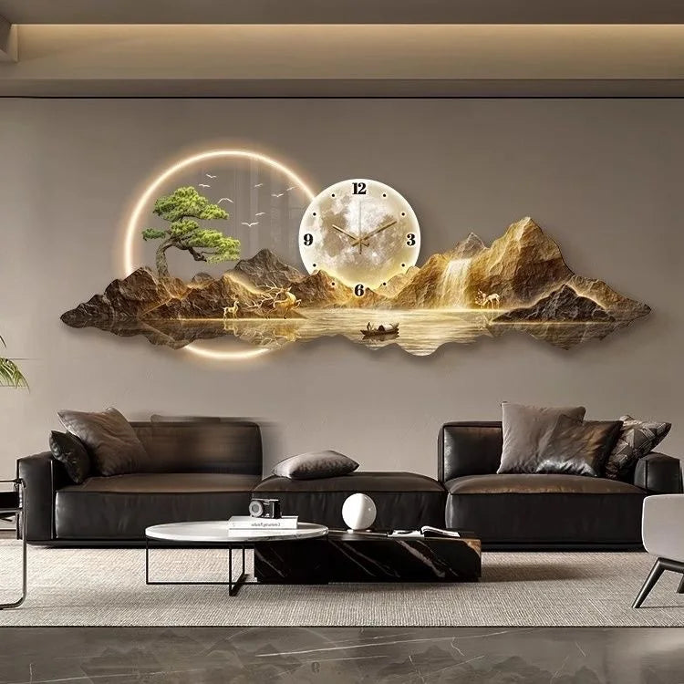 Fashion Luxury Wall Watch Led Metal Wall Art Cute Design Large Nordic Aesthetic Wall Clocks Creative Saat Ornaments Home Decor