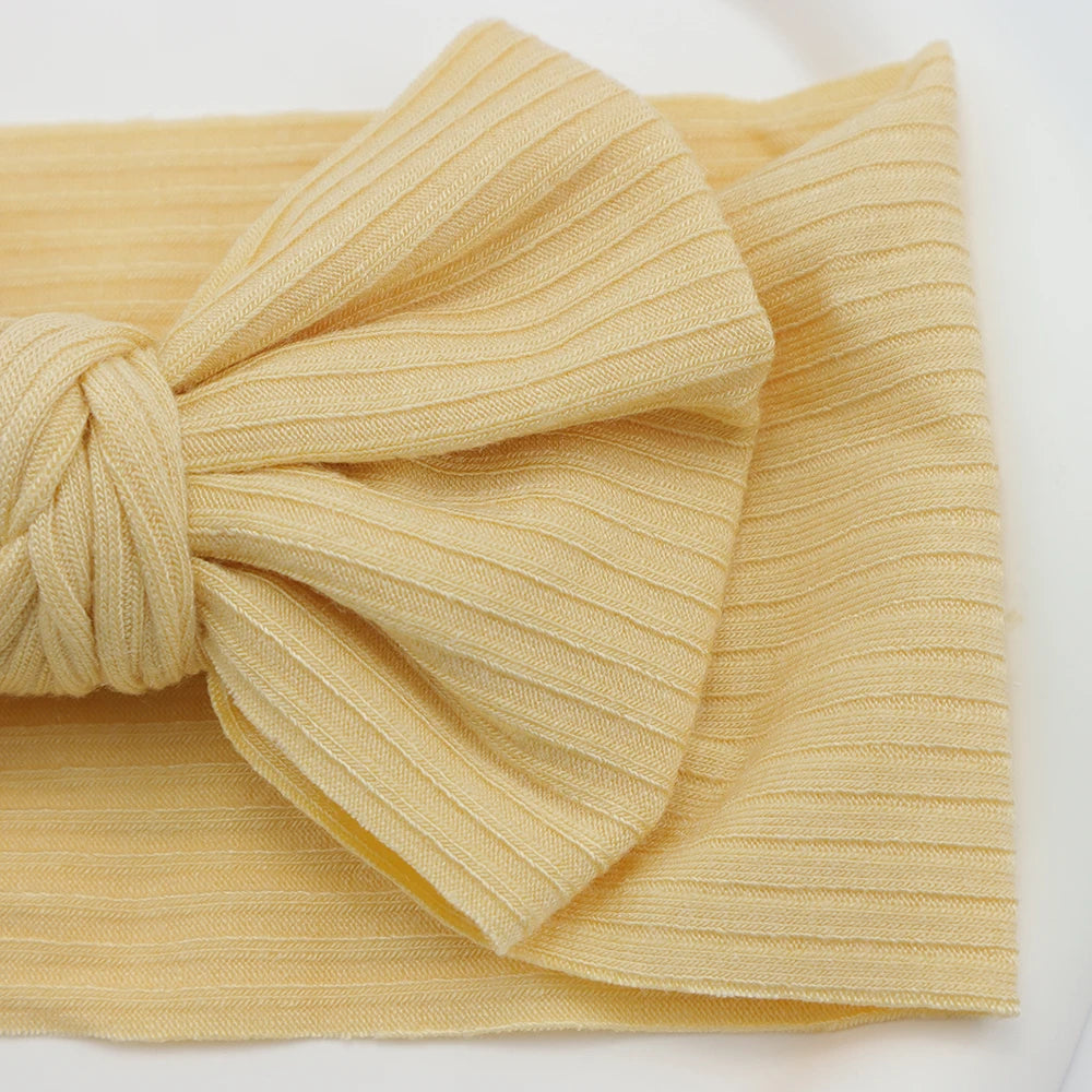 3Pcs/Lot Knit Baby Headband Bow Newborn Elastic Soft Nylon Headbands For Baby Girl Turban Infant Hair Accessories Kids Headwear