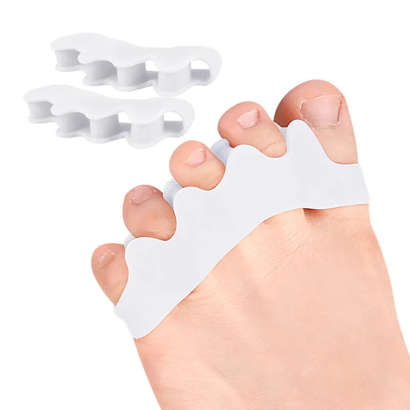 1 Pair Silicone Toe Separator Bunion Corrector Hammer Toe Corrector Soft Silicone Material for Toe Separation Foot Care Tool
