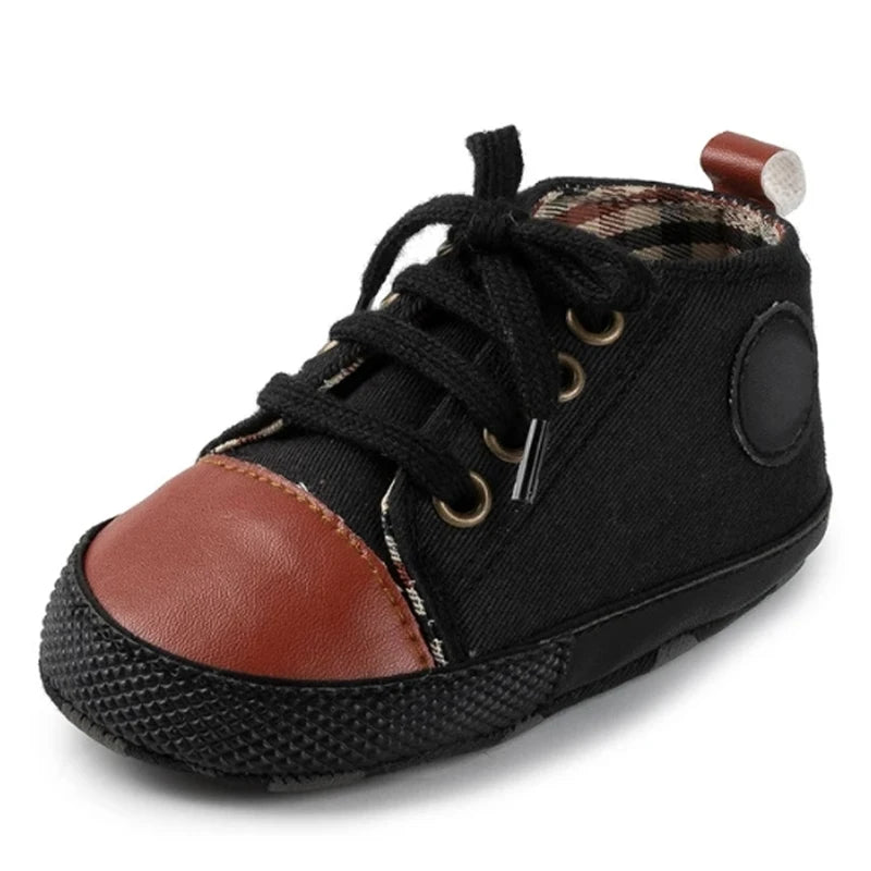 Chaussures bébé garçon fille, baskets classiques en toile décontractées, semelle souple, antidérapantes, pour nouveau-né, premier pas, D2486