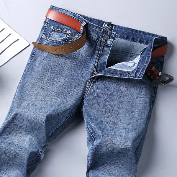 New Jeans Men Classical Jean High Quality Straight Leg Male Casual Pants Plus Size 30-40 Cotton Denim Trousers Ropa Hombre