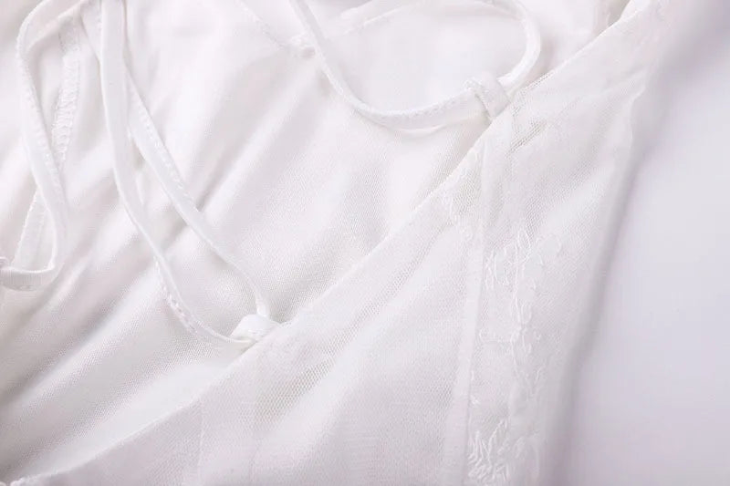 Women Party Long Dress Autumn Winter White Sexy Lace Dress V Neck Backless Lace Up Maxi Bodycon Dresses Vestidos Verano 2023 New